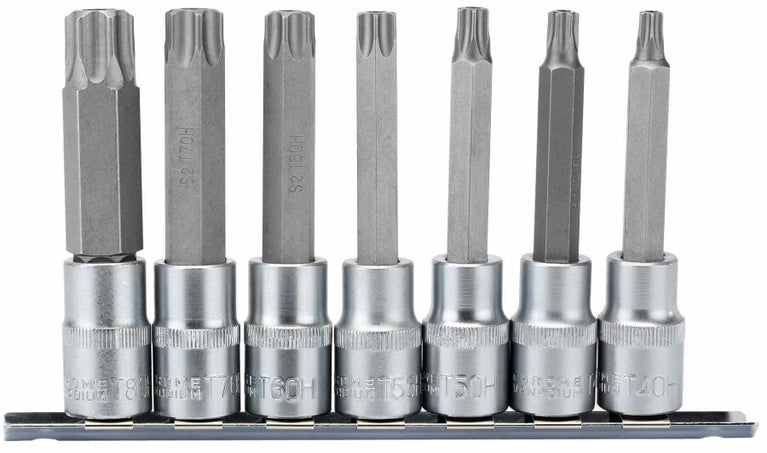 1/2" Doppenrail resi torx lang, 7dlg