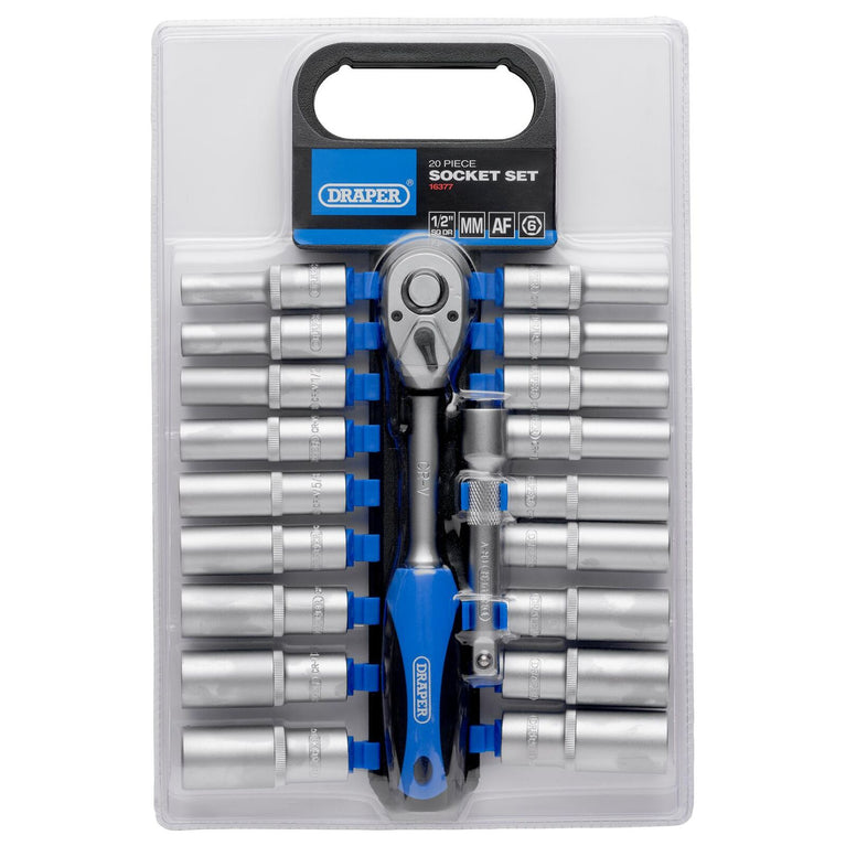 1/2" Doppenset lang, 20pcs