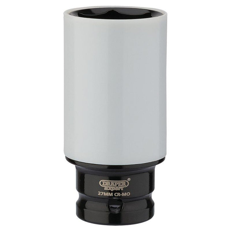 1/2" Krachtdop 27mm, lang dunwandig (zwart)