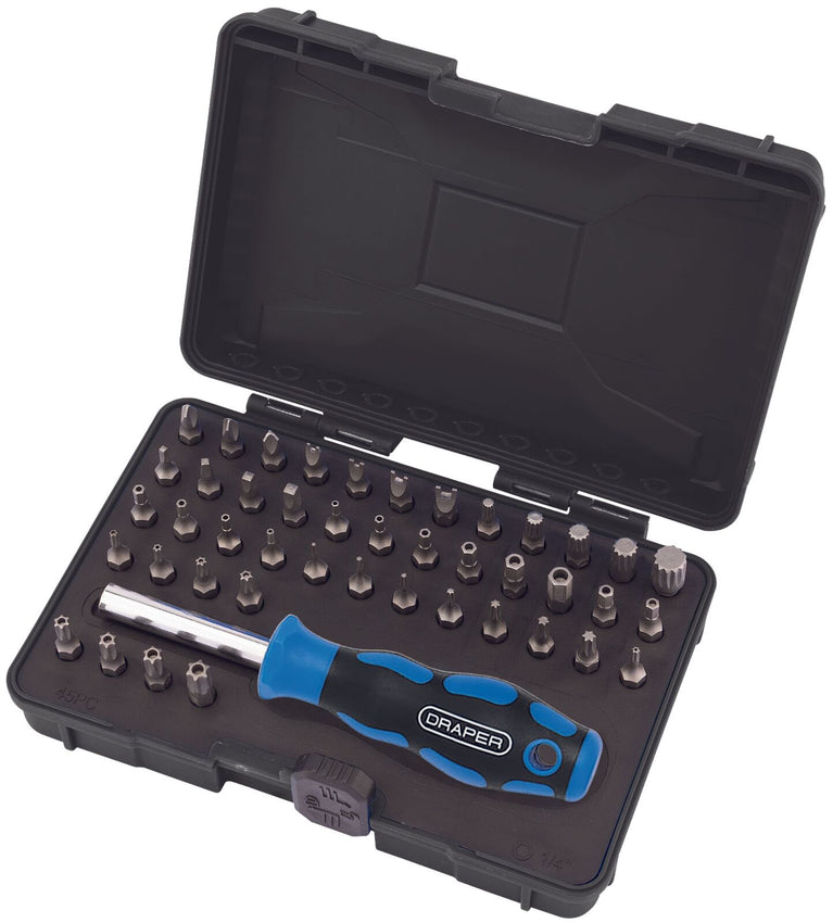 1/4" Bitset security met schroevendraaier, 45dlg