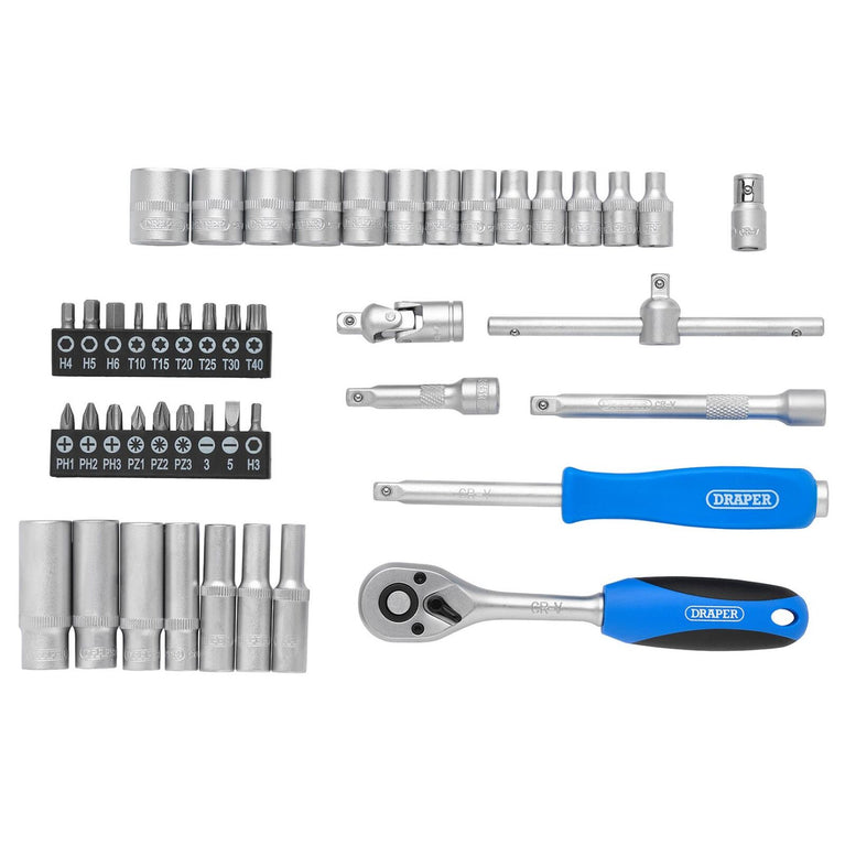 1/4" Doppenset, 45dlg