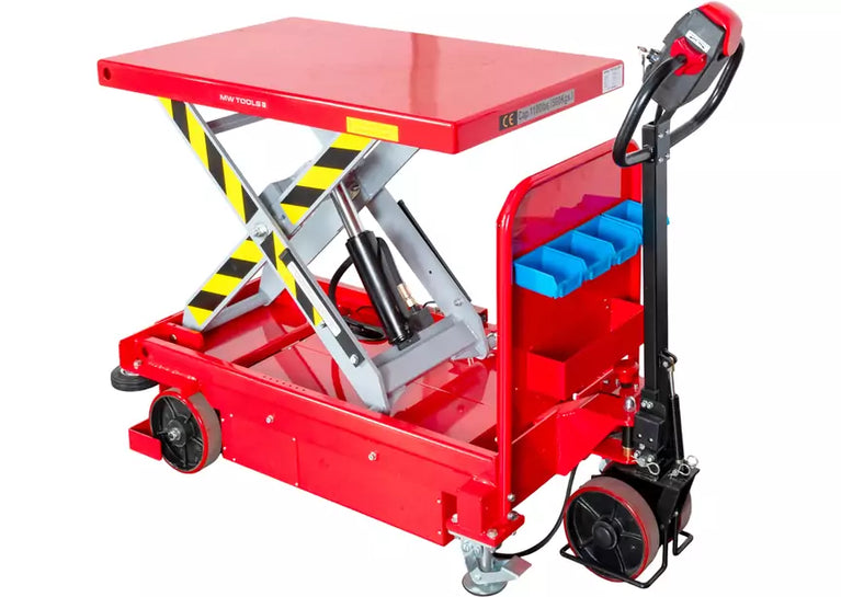 Zelfrijdende elektrische heftafel 500 kg H 1000 mm 1020 x 610 mm MW Tools