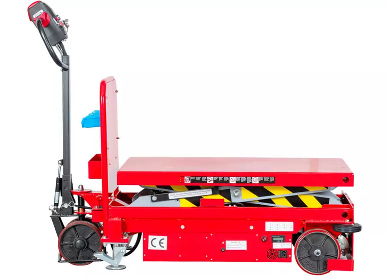 Zelfrijdende elektrische heftafel 500 kg H 1000 mm 1020 x 610 mm MW Tools