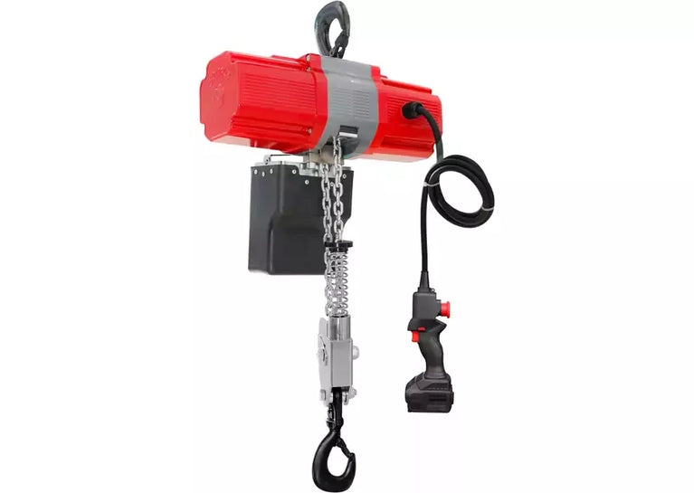 Batterij kettingtakel 990 kg, hefhoogte 3 m + 4 Ah accu bekabelde bediening MW Tools