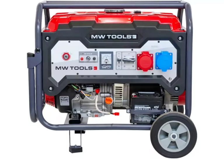 Benzine generator 9,0 kW 3x400 V en 230 V elektrische start 25 l tank MW Tools