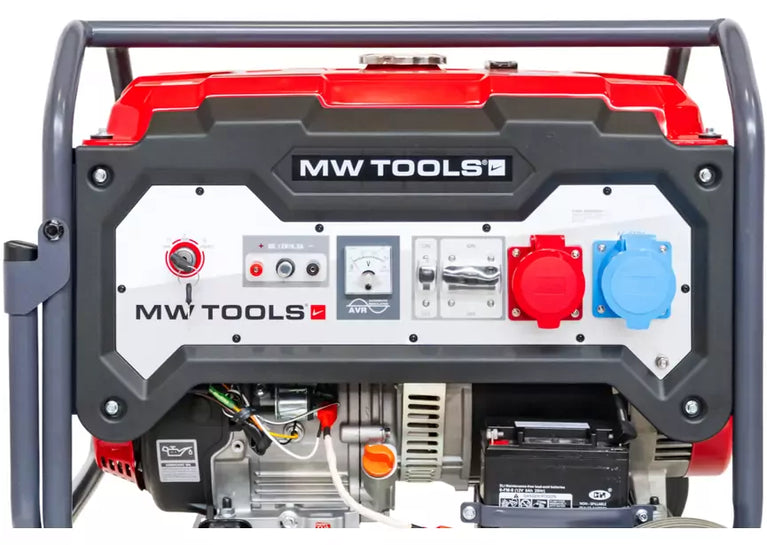 Benzine generator 9,0 kW 3x400 V en 230 V elektrische start 25 l tank MW Tools