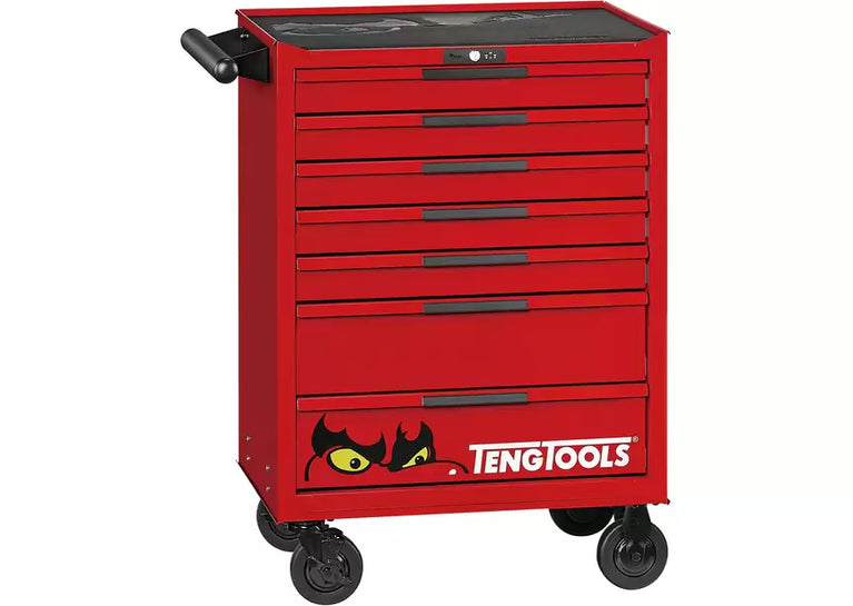 Gereedschapswagen rood mini master set 7 laden 516 delig Teng Tools
