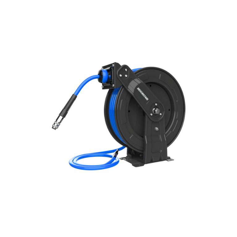 Silverstahl AirMaster 20 Pro Luchthaspel – 20 m slang, 17 bar (Automatisch, Inclusief montagebeugel)