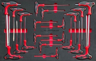 Silverstahl SV533 Profi Line Gereedschapswagen – 344-delig, 14 laden (Mat Zwart, Houten Werkblad)