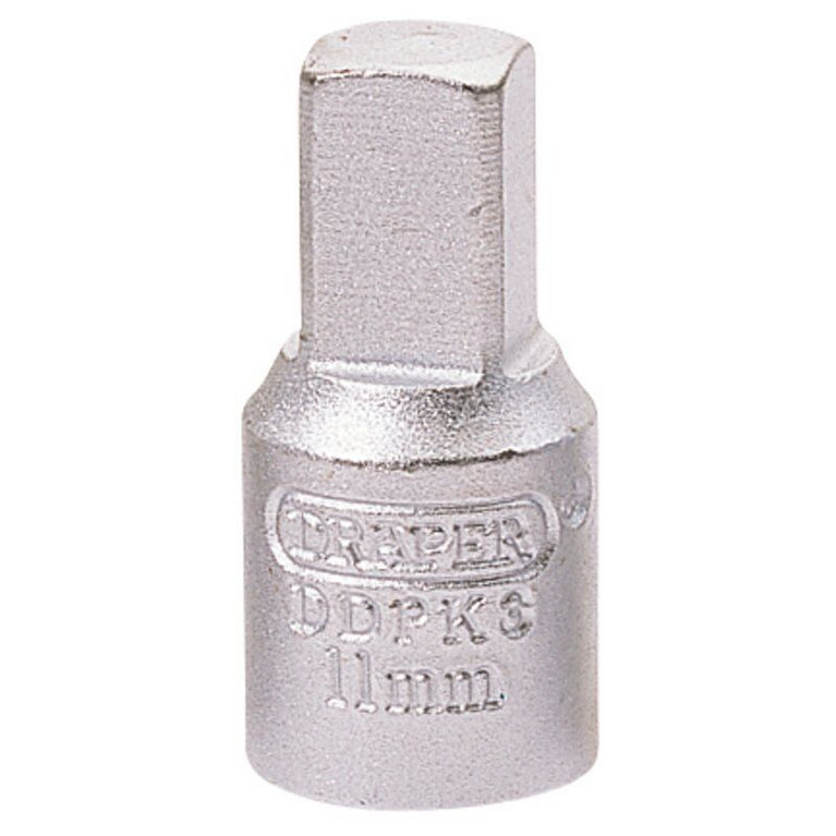 3/8" Carterplugdop 11mm, vierkant uitwendig
