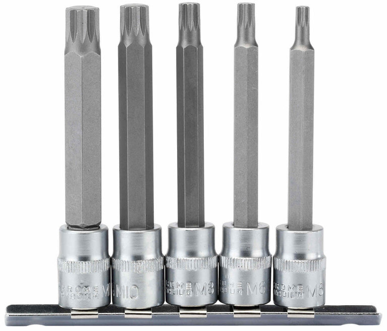 3/8” Doppenrail spline lang, 5dlg