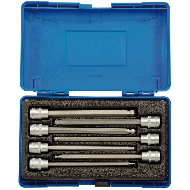 3/8" Doppenset inbus bolkop, 7dlg