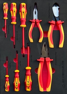 Silverstahl SV533 Profi Line Gereedschapswagen – 344-delig, 14 laden (Mat Zwart, Houten Werkblad)