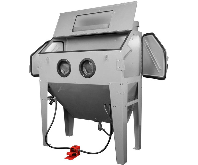PACK straalcabine 420 L met 25 kg glasparels en 25 kg bruine korund MW Tools