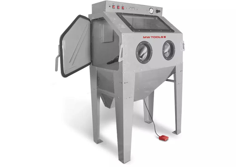 Professionele straalcabine 350 L met afzuiging en handpistool met vaste kop MW Tools
