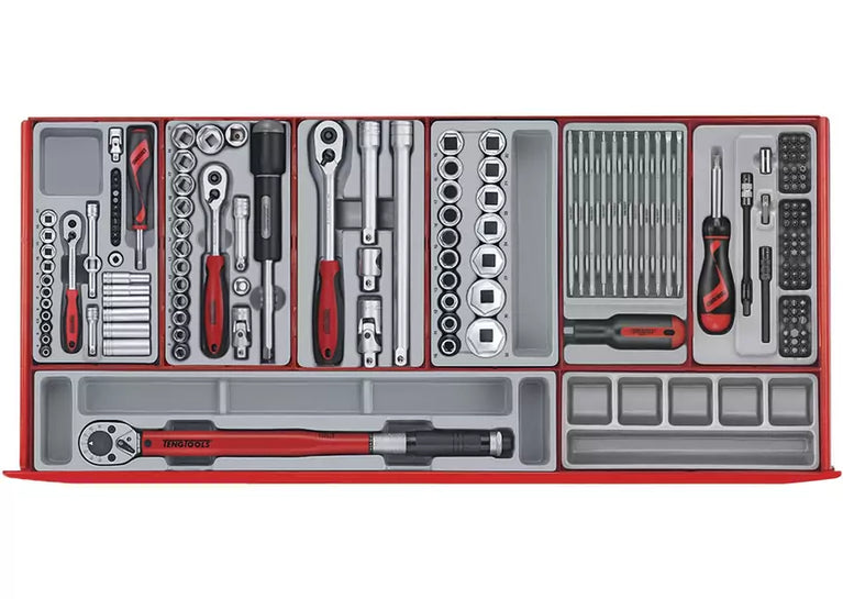 Gereedschapswagen black midi master set 8 laden Teng Tools