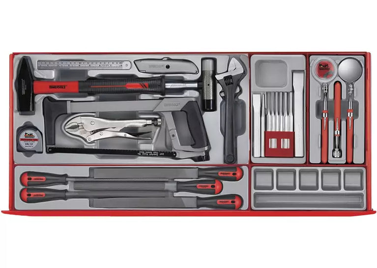 Gereedschapswagen rood midi master set 7 laden Teng Tools