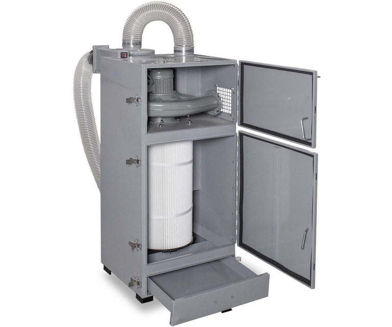Straalcabine 350 L met externe cyclonische afzuiging en 2 straalkoppen MW Tools