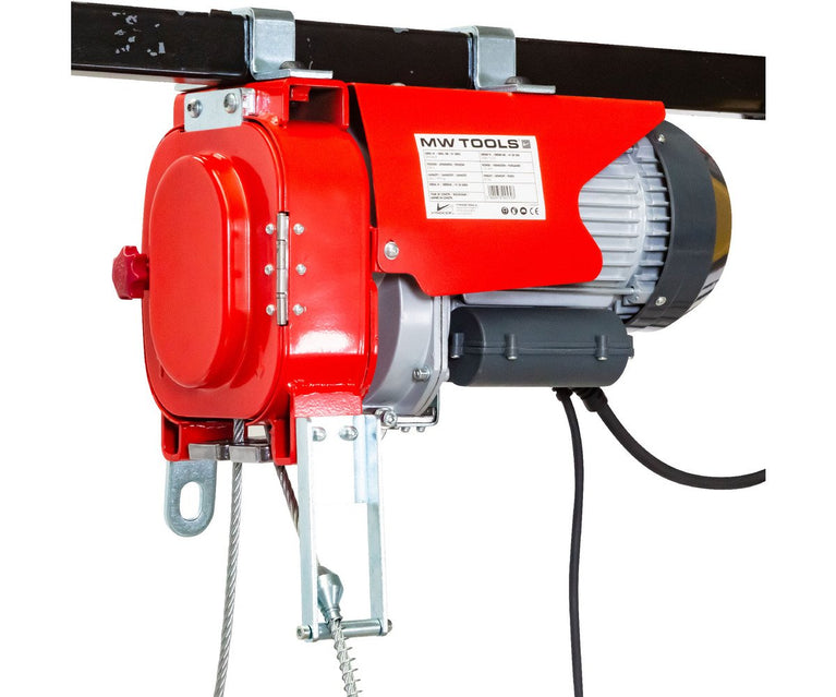 Kabeltakel 300 kg 60m 230V type doorvoer draadloze bediening MW Tools
