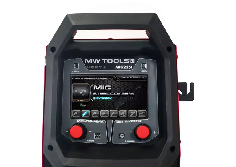 MIG industriële synergie lasinverter 30A-220A 230V MW Tools