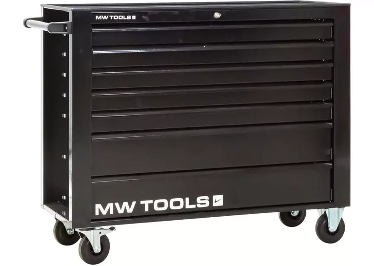 Gevulde brede, zwarte gereedschapswagen XL 514-delig MW Tools