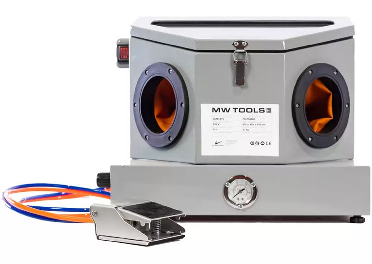 Mini straalcabine tafelmodel 35 L ideaal voor kleine onderdelen MW Tools