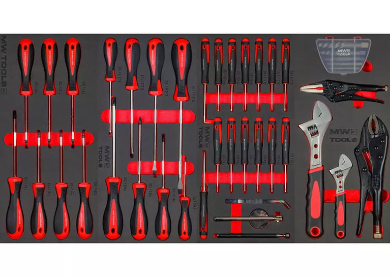 Gevulde gereedschapswagen PRACO STARTER 212-delig MW Tools