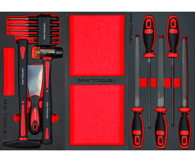 Gevulde gereedschapswagen met kast STARTER 212-delig MW Tools