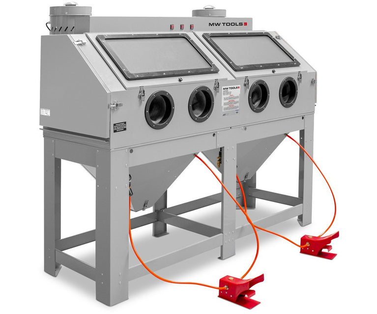 Straalcabine 880 L pro met externe cyclonische afzuiging MW Tools