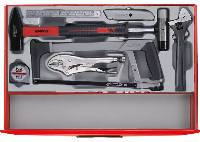 Gereedschapswagen rood mini master set 7 laden Teng Tools
