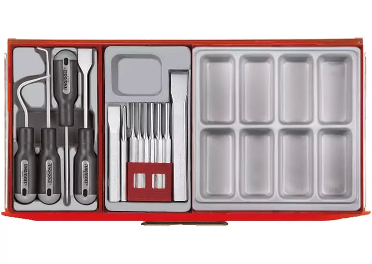 Gereedschapswagen rood mega master set 1011-delig Teng Tools