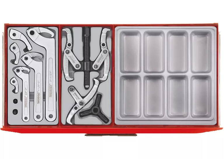Gereedschapswagen rood mega master set 1011-delig Teng Tools