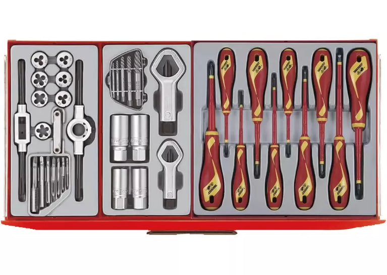 Gereedschapswagen rood mega master set 1011-delig Teng Tools