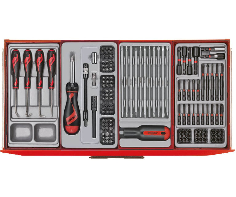 Gereedschapswagen rood mega master set 1011-delig Teng Tools