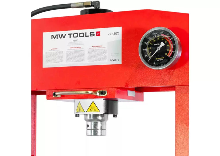 Hydraulische pers 30T hand- en voetbediening MW Tools