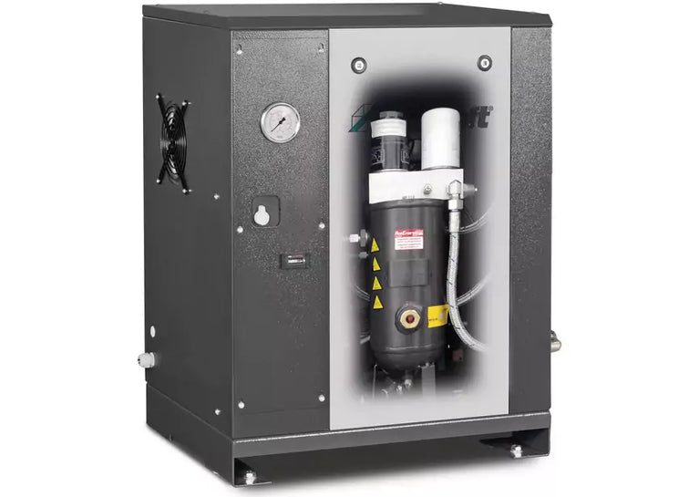 Schroefcompressor met drukvat 200 liter effectief afgegeven lucht 485 l/min 10 Bar 4 kW 400V Aircraft