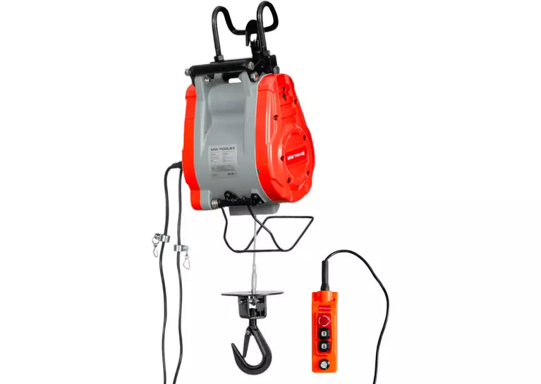 Elektrische kabeltakel 490kg 30m bekabelde sturing variabele snelheid 230V MW Tools