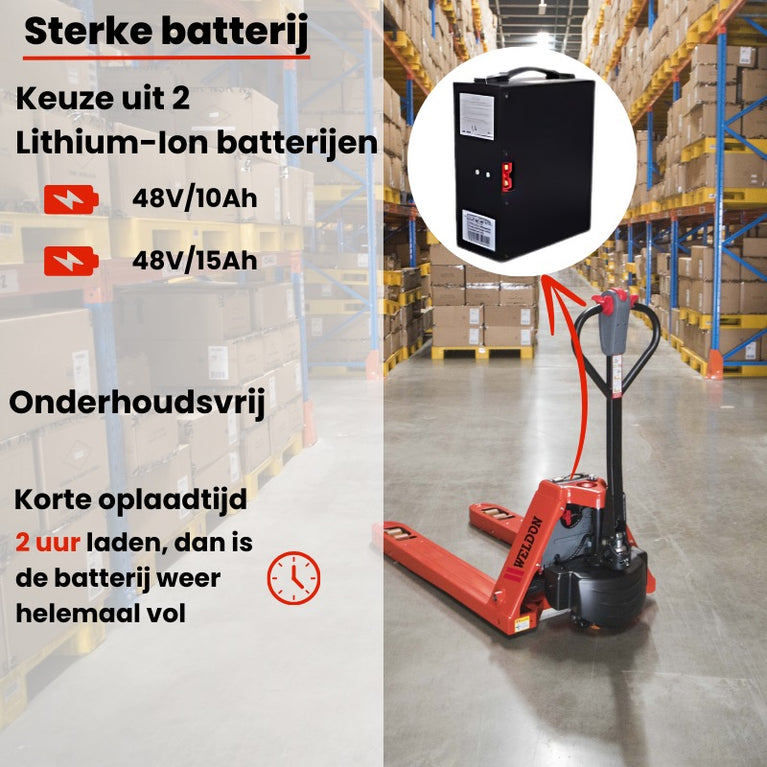 WELDON ELEKTRISCHE POMPWAGEN WPE2000 – 2000 KG – 1150 MM