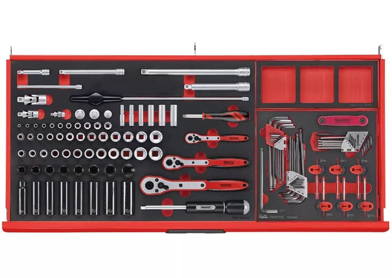 Teng Tools Gevulde Gereedschapswagen – 631-delig – 7 laden – Rood