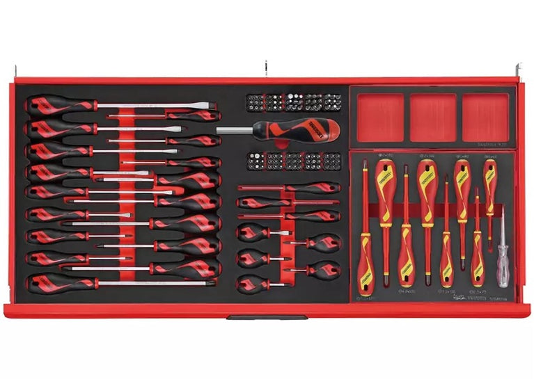 Teng Tools Gevulde Gereedschapswagen – 631-delig – 7 laden – Rood