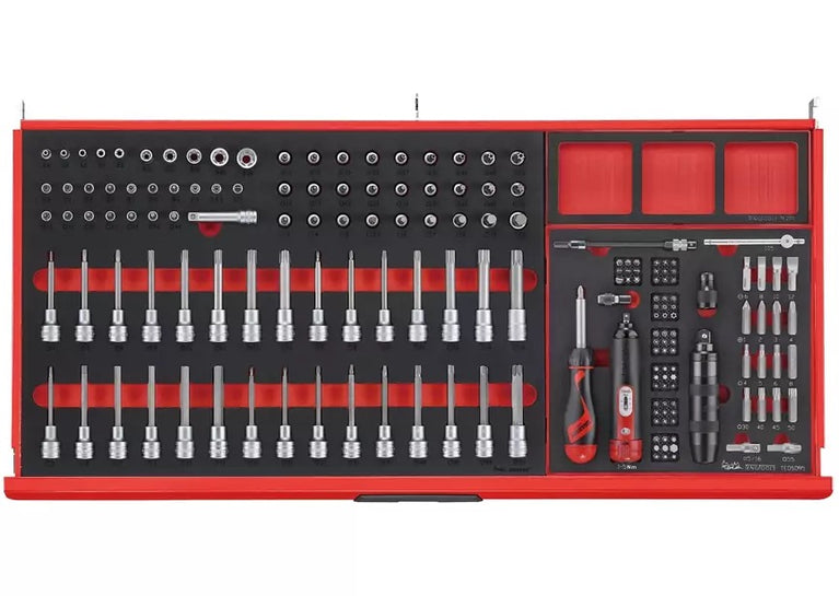 Teng Tools Gevulde Gereedschapswagen – 631-delig – 7 laden – Rood