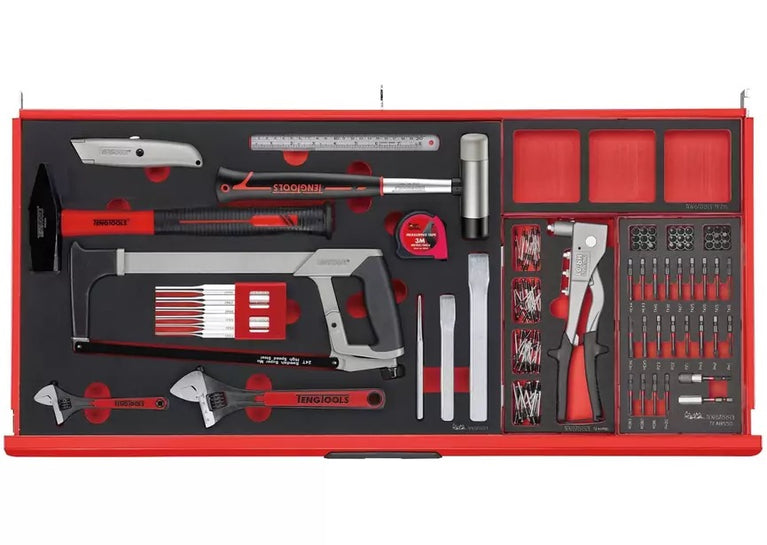 Teng Tools Gevulde Gereedschapswagen – 631-delig – 7 laden – Rood