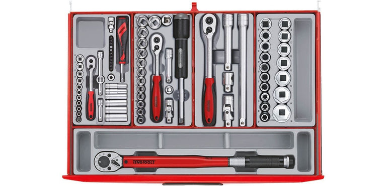 Teng Tools Gevulde Gereedschapswagen – 1011-delig – 16 Laden – Rood