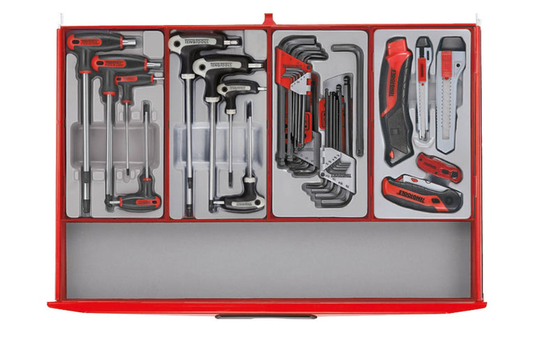 Teng Tools Gevulde Gereedschapswagen – 1011-delig – 16 Laden – Rood