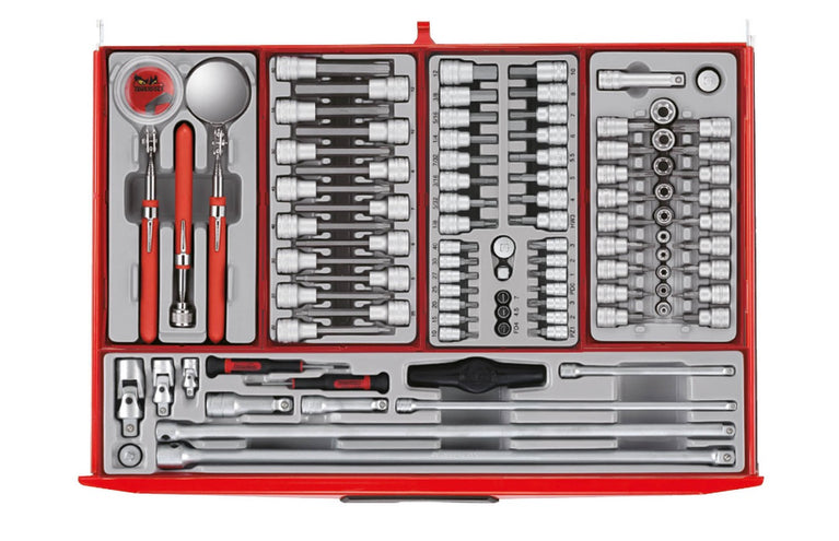Teng Tools Gevulde Gereedschapswagen – 1011-delig – 16 Laden – Rood