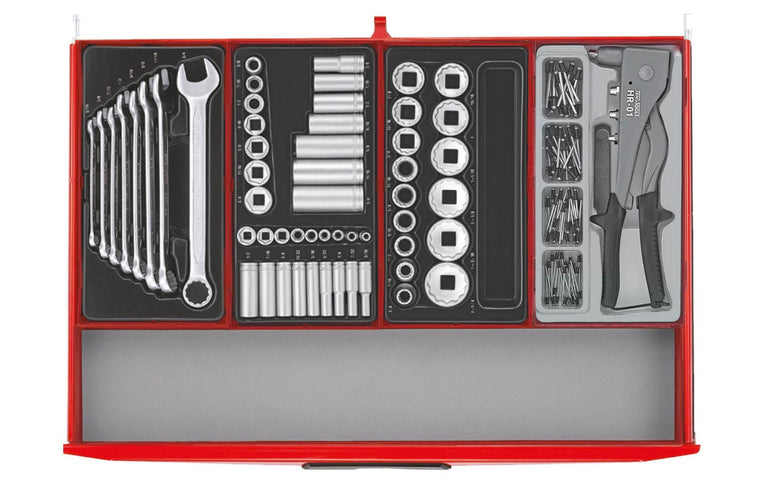 Teng Tools Gevulde Gereedschapswagen – 1011-delig – 16 Laden – Rood