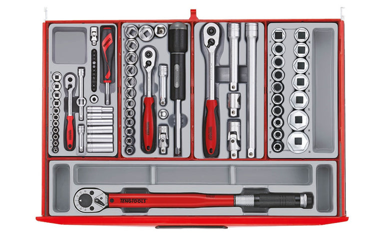 Teng Tools TCMM1011NBK Gevulde Gereedschapswagen – 1011-delig – 16 Laden – Zwart