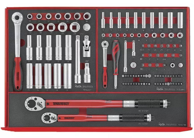 Teng Tools TCEMM417N8 Gereedschapswagen – 417-delig – FOAM Tray System – 8 Laden