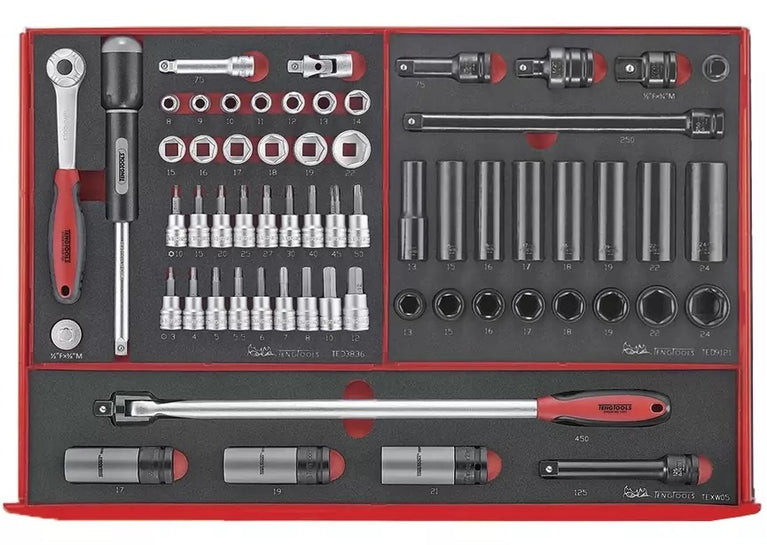 Teng Tools TCEMM417N8 Gereedschapswagen – 417-delig – FOAM Tray System – 8 Laden