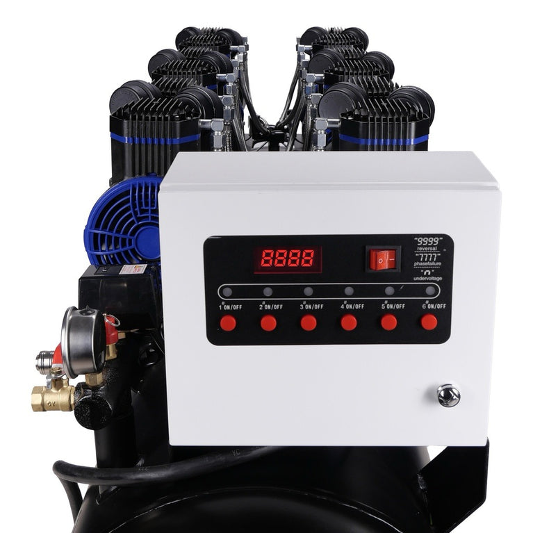 Compressor olievrij 6x2pk 280L tank 400V
